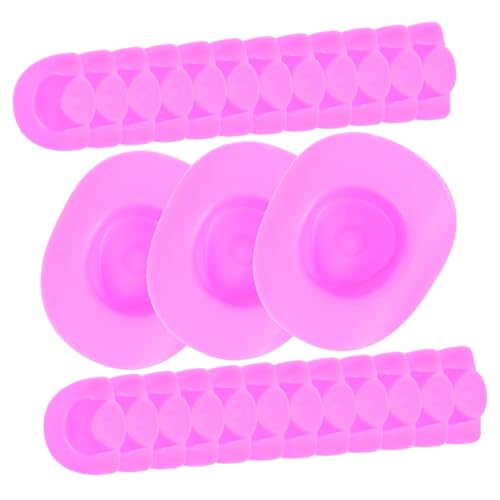 minkissy 30 Stück Teiliges Mini Cowboy Hüte aus Kunststoff Dekorative Miniatur Hüte für Puppen DIY Bastelprojekte Rosa Western Deko für Party und Handwerk von minkissy