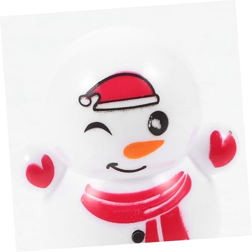 minkissy 30 Stück Teiliges Mini Wackelspielzeug aus Langlebigem Kunststoff Buntes Xmas Design mit Schneemann und Weihnachtsmann Party Mitgebsel für Handlich und von minkissy