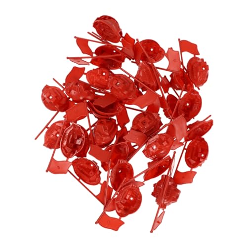 minkissy 30 Stück Teiliges Miniatur Rote Flaggen Modellset für Sandtisch Militärische Szenendekoration Präzise Gestaltete Kleine Spielzeugflaggen für Diorama und Sammler von minkissy