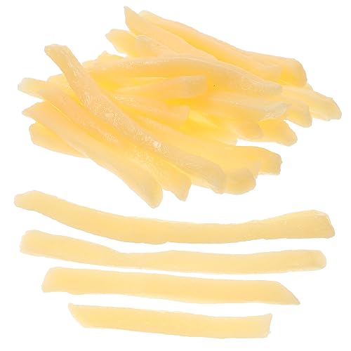 minkissy 30 Stück Teiliges Simulations Pommes Frites Modellspielzeug Realistisch Lebensecht für Partydekoration Küchendeko Spielküche und Fotorequisiten von minkissy
