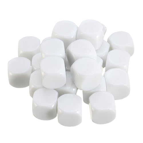 minkissy 30 Stück Teiliges Weiße Blanko Würfel aus Acryl mit Glänzender Oberfläche Robuste DIY Würfel für Spiele Bastelprojekte und Individuelle Gestaltung von minkissy