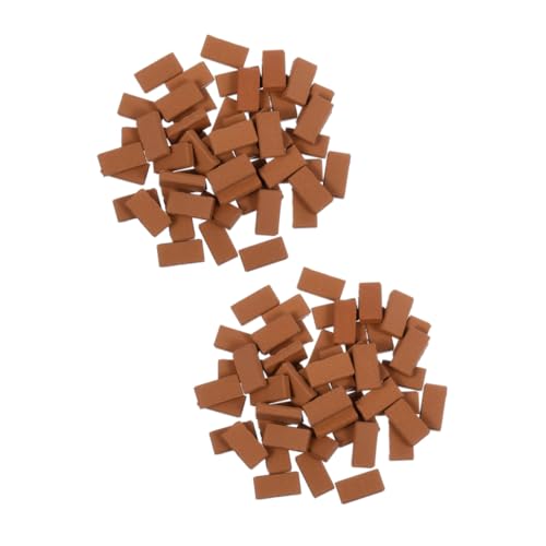 minkissy 300 Stück Maßstab Rote Tonziegel Leicht Modellbausteine für DIY Puppenhaus Garten Landschaftsbau Kreatives Basteln für Erwachsene von minkissy