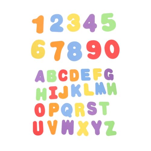 minkissy 36 Stück Teiliges Badespielzeug aus Weichem Eva mit Selbstklebenden Buchstaben und Zahlen Bunte Montessori Lernspielzeug für Kreatives Lernen und Spaßige Wasseraktivitäten im von minkissy