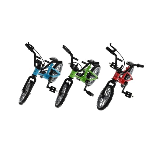 minkissy 3Sätze Mini Fingerfahrrad aus Teiliges Modellspielzeug Rot Blau und Grün Simulationsdesign für Fingerfertigkeit und Eltern Junge Mädchen Spiele von minkissy