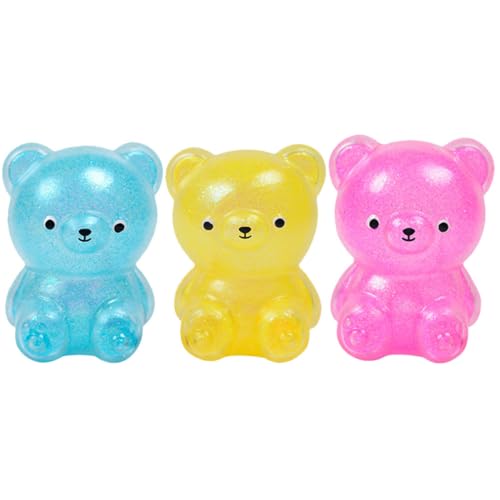 minkissy 3Stücke Bär Druckspielzeug Niedliches Stressabbau Gemischten Farben für Erwachsene zur Stressbewältigung und Entspannung von minkissy