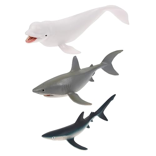 minkissy 3Stücke Miniatur Meerestiere Figuren aus Kunststoff für Ab Jahren Lebensechte Detailtreue als Badewannenspielzeug und Lernhilfe für Kleinkinder von minkissy