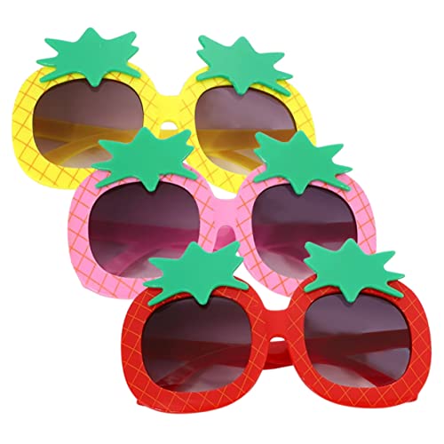 minkissy 3Stücke Teiliges Cartoon Ananas Brille Für Leichte Sichere Dekorationsbrille Für Geburtstagsfeiern Festivals von minkissy