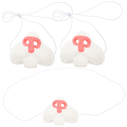 minkissy 3Stücke Teiliges Kaninchennase für Halloween und Karneval Realistische Cosplay Requisite für Kostümpartys Bühnenaufführungen und Ostern von minkissy