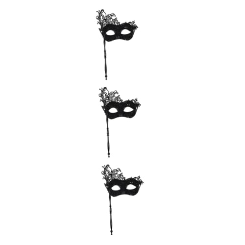 minkissy 3st Handgehaltene Stabmaske Halloween-masken Für Erwachsene Männer Maskerade-maske Auf Stick Maskerademasken Mit Stock Maskerademaske Mit Griff Spitzenmaske Black Plastik minkissy 3st Handgehaltene Stabmaske Halloween-masken Für Erwachsene Männer Maskerade-maske Auf Stick Maskerademasken Mit Stock Maskerademaske Mit Griff Spitzenmaske Black Plastik von minkissy