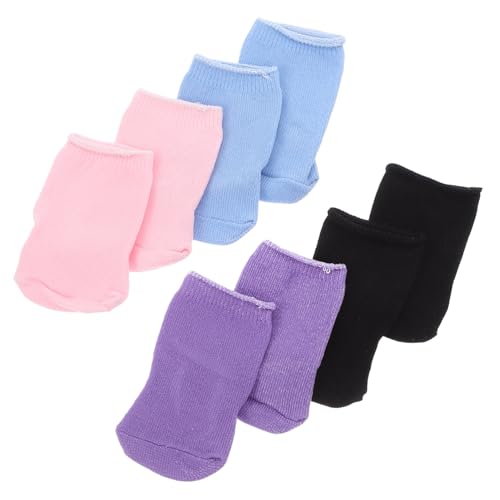 minkissy 4 Paare Doll Socks Miniatur Socken für Puppen Niedliche und Bunte Accessoires Fördert Kreatives und Individuelles Styling für Puppen für Puppenhäuser und Rollenspiele von minkissy
