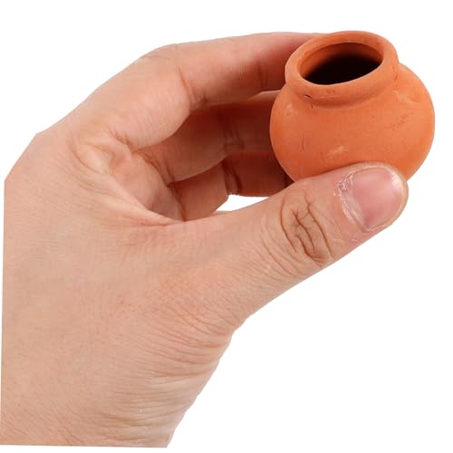 minkissy 4 STÜCKE Miniatur Teiliges Handgefertigtes Keramik Blumentopf Winzige Terrakotta Töpfe für Puppenhaus Garten DIY Zubehör Detailreiche Miniatur Keramikgefäße für Kreative von minkissy