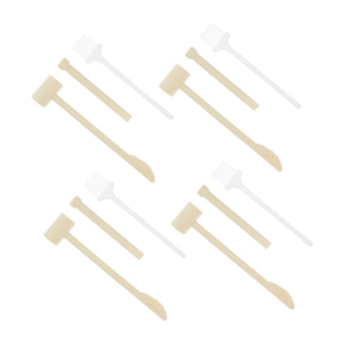 minkissy 4 Sätze Ausgrabungsset Montessori Archäologie mit Pinsel Hammer Meißel Sicheres Kunststoff Werkzeug für Stem Lernen und Kreative Entdeckung für Kleinkinder von minkissy