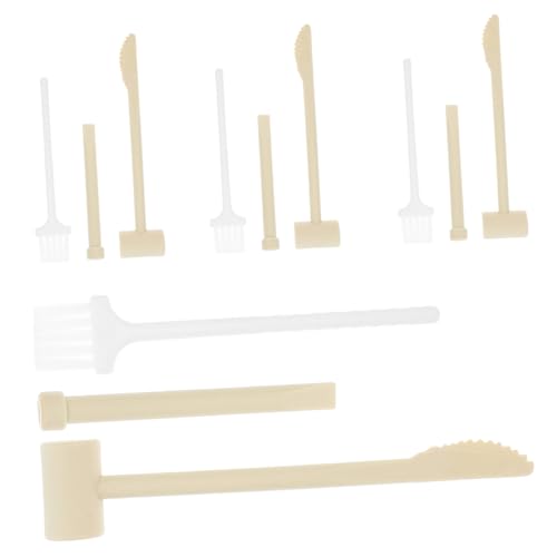 minkissy 4 Sätze Ausgrabungsset mit Hammer Meißel und Pinsel DIY Wissenschaftsspielzeug für Jungen und Mädchen Fördert Feinmotorik Hand Auge Koordination und Interaktives Lernen im Freien von minkissy
