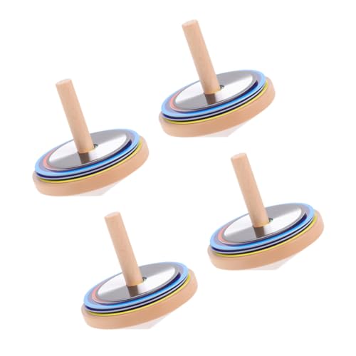 minkissy 4 Sätze Buntes Holz Kreiselspielzeug für Tragbare Gyroskope Hand Augen Koordination für Freizeitaktivitäten und Gemeinsames Spiel minkissy 4 Sätze Buntes Holz Kreiselspielzeug für Tragbare Gyroskope Hand Augen Koordination für Freizeitaktivitäten und Gemeinsames Spiel von minkissy