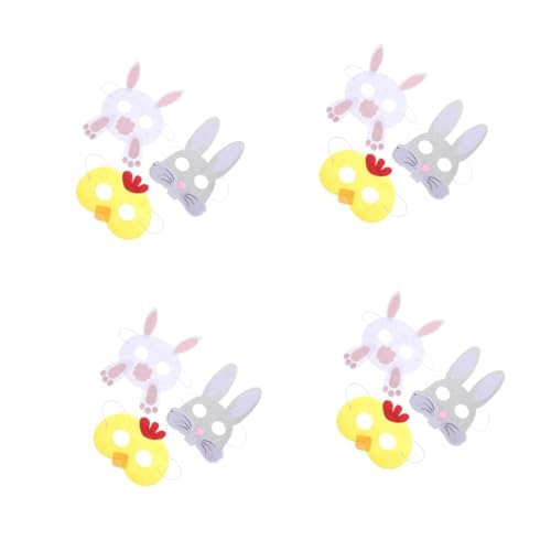 minkissy 4 Sätze Maske Kinderkostüme Kaninchen-cosplay Kostümzubehör Zu Ostern Gastgeschenke Für Ostern Cosplay-kostüm-stütze Filzstoff 3 Stück * 4 minkissy 4 Sätze Maske Kinderkostüme Kaninchen-cosplay Kostümzubehör Zu Ostern Gastgeschenke Für Ostern Cosplay-kostüm-stütze Filzstoff 3 Stück * 4 von minkissy