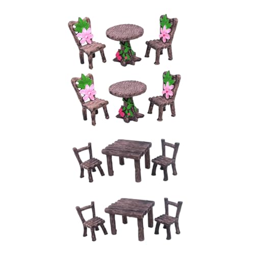 minkissy 4 Sätze Miniatur Resin Möbel Handgefertigte Miniatur Tisch und Stuhl Dekoration Realistisches Design Langlebiges Harzmaterial für Puppenhaus und Landschaftsdeko minkissy 4 Sätze Miniatur Resin Möbel Handgefertigte Miniatur Tisch und Stuhl Dekoration Realistisches Design Langlebiges Harzmaterial für Puppenhaus und Landschaftsdeko von minkissy