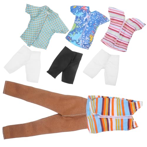 minkissy 4 Sätze Puppenkleidung Jungen Teiliges aus Weichem Realistische Wiederverwendbare Kostüme für Prinz Puppen Einfach Anzuziehen für Kreatives und Dekoration minkissy 4 Sätze Puppenkleidung Jungen Teiliges aus Weichem Realistische Wiederverwendbare Kostüme für Prinz Puppen Einfach Anzuziehen für Kreatives und Dekoration von minkissy