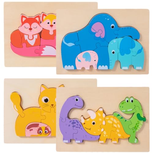 minkissy 4 Sätze Tierische Holzpuzzle Spielzeuge für Kleinkinder Teiliges mit Katzen Dinosaurier Wal und Fuchsdesign Pädagogisches Hand Augen Koordination und Selbstvertrauen minkissy 4 Sätze Tierische Holzpuzzle Spielzeuge für Kleinkinder Teiliges mit Katzen Dinosaurier Wal und Fuchsdesign Pädagogisches Hand Augen Koordination und Selbstvertrauen von minkissy