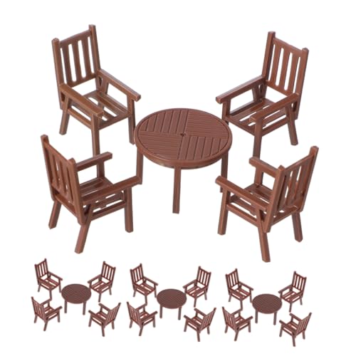 minkissy 4 Satz Miniatur Möbel Set Teiliges Tisch und Stühle Zubehör für Puppenhaus Realistische Miniaturmöbel für Mikroszenen Dekoration und Kreatives minkissy 4 Satz Miniatur Möbel Set Teiliges Tisch und Stühle Zubehör für Puppenhaus Realistische Miniaturmöbel für Mikroszenen Dekoration und Kreatives von minkissy