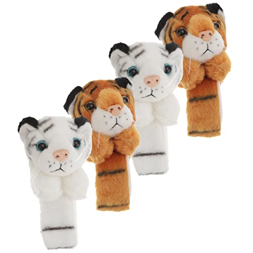 minkissy 4 Stck Tier Slap Armbänder Plüsch Tiger Handgelenk für Niedliche Slap Bänder für Geburtstagsfeiern Halloween und Mehr von minkissy