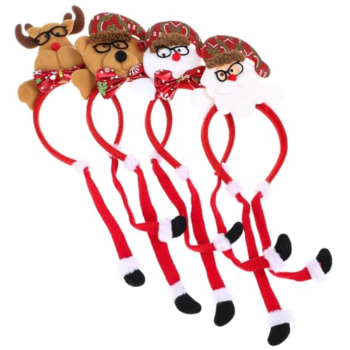 minkissy 4 Stck. Teiliges Weihnachts Party Haarband für Erwachsene Weiche Bequeme Weihnachtskopfstücke mit Rentiergeweih Schneemann Bär und Weihnachtsmann für Festliche Feiern und Kostüme minkissy 4 Stck. Teiliges Weihnachts Party Haarband für Erwachsene Weiche Bequeme Weihnachtskopfstücke mit Rentiergeweih Schneemann Bär und Weihnachtsmann für Festliche Feiern und Kostüme von minkissy