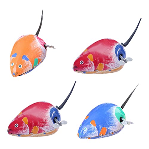 minkissy 4 Stück Aufziehmäuse aus Kleine Wind Up Spielzeuge für Kleinkinder Batteriefreies Mechanisches Lernspielzeug Umweltfreundlich und Interaktiv für Jungen und Mädchen Zufällige Farbe von minkissy