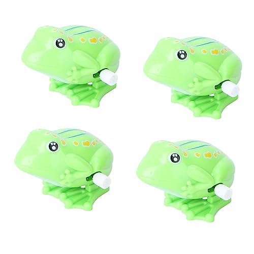 minkissy 4 Stück Aufziehspielzeug Springende Froschspielzeuge für Lernspielzeug mit Lustigem Cartoon Design für Partys und von minkissy