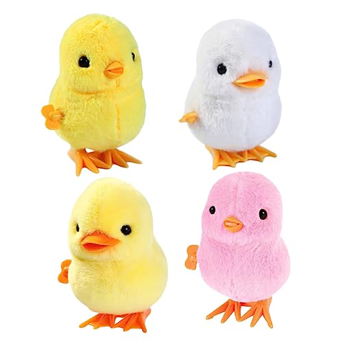 minkissy 4 Stück Aufziehspielzeug Springendes Küken Ente Niedliches für Fördert Kreativität Geschicklichkeit für Ostern von minkissy