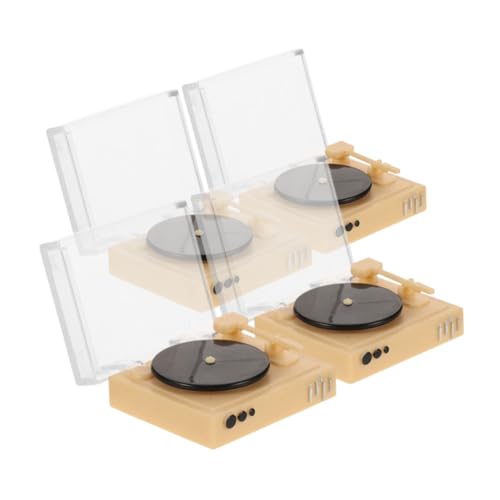 minkissy 4 Stück DIY Mini Plattenspieler Modell für Wohn und Schlafzimmer für Puppenhausmöbel für Miniaturliebhaber und Kreative Bastler minkissy 4 Stück DIY Mini Plattenspieler Modell für Wohn und Schlafzimmer für Puppenhausmöbel für Miniaturliebhaber und Kreative Bastler von minkissy