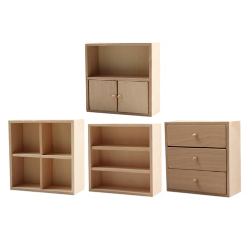 minkissy 4 Stück DIY Miniaturmöbel Teiliges aus Realistischem Holz Mini Schrank für Puppenhaus Wohnzimmer Vielseitige Kombinationen Detailgetreue Puppenhausmöbel für Individuelle minkissy 4 Stück DIY Miniaturmöbel Teiliges aus Realistischem Holz Mini Schrank für Puppenhaus Wohnzimmer Vielseitige Kombinationen Detailgetreue Puppenhausmöbel für Individuelle von minkissy
