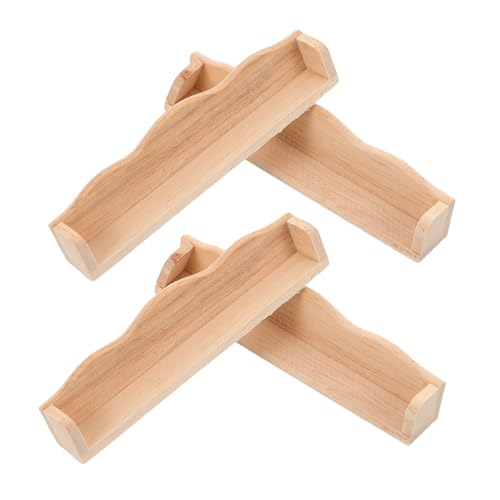 minkissy 4 Stück Dekoratives Regal für Puppenhaus Holzregal für Kinderzimmer und Puppenstuben Zubehör von minkissy