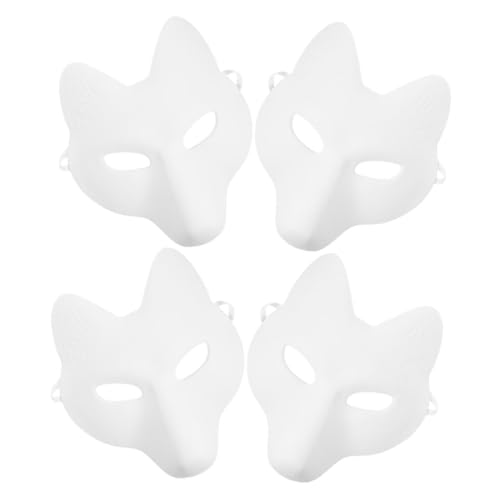 minkissy 4 Stück Diy Fuchsmaske zum Bemalen Unbemalte Tiermaske für Erwachsene für Halloween und Maskenbälle Kreative Bastelidee für Unvergessliche Partys minkissy 4 Stück Diy Fuchsmaske zum Bemalen Unbemalte Tiermaske für Erwachsene für Halloween und Maskenbälle Kreative Bastelidee für Unvergessliche Partys von minkissy