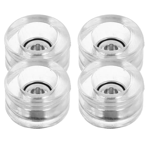 minkissy 4 Stück Finger Skateboard Räder mit Lagern Hochgeschwindigkeits Ersatzräder für Finger Skateboards für Tricks und Reparaturen Transparentes Design Leicht und Präzise für Spielstile von minkissy