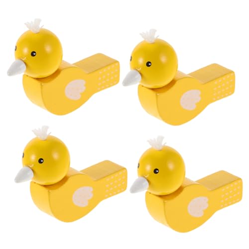 minkissy 4 Stück Holz Vogelpfeifen für Kleinkinder Realistisches Vogel Design Kindgerecht und Sicher für Eltern Junge Mädchen Tragbares Musikspielzeug als Geburtstagsgeschenk von minkissy