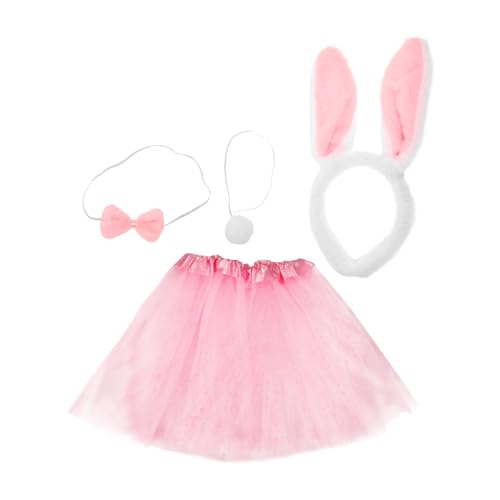 minkissy 4 Stück Kaninchen -kopfschmuck -maschenrock Netzrock Für Festival Kostüm Mädchen-kaninchen-outfit Kleid Tutu -rock Hasenschwanzkostüm Leistung Rosa minkissy 4 Stück Kaninchen -kopfschmuck -maschenrock Netzrock Für Festival Kostüm Mädchen-kaninchen-outfit Kleid Tutu -rock Hasenschwanzkostüm Leistung Rosa von minkissy