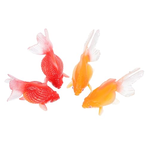 minkissy 4 Stück Künstliche Tiere Party Lebensechte Feen Dekoration Heim Themen Fälschung Gefälschte Koi Fische – Garten Simulierte Modellstatue Schwimmende Ornamentfiguren von minkissy