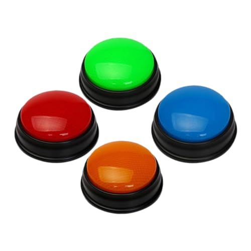 minkissy 4 Stück Lichter und Sounds Buzzers Interaktive Antwortsummer für Unterricht Spielshows Lernspiele und Mehr Farbenfrohe Leuchtende Quizsummer für Frühkindliche Bildung von minkissy