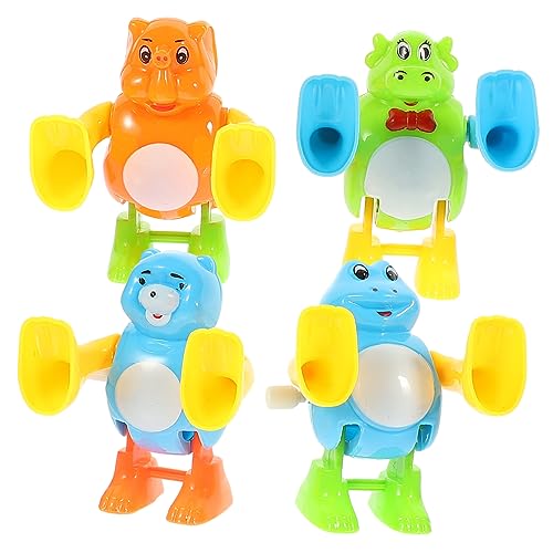 minkissy 4 Stück Lustige Aufziehspielzeuge Robuste Spielzeuge für Jungen und Mädchen Tragbare Cartoon Tierchen als für Spielzimmerdekoration von minkissy