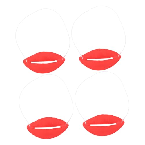 minkissy 4 Stück Lustige Rote Mund Deko Großer Lippen Mund Requisiten für Cosplay Maskerade und Partys Einzigartiges Accessoire für Aufführungen und Spaß minkissy 4 Stück Lustige Rote Mund Deko Großer Lippen Mund Requisiten für Cosplay Maskerade und Partys Einzigartiges Accessoire für Aufführungen und Spaß von minkissy