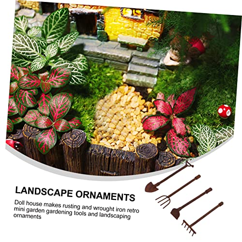 minkissy 4 Stück Miniatur Gartenwerkzeug Set Teilig Antike Mini Deko Schaufel Rechen für Puppenhaus und Mikrolandschaft Rustikale Gartendeko Accessoires für Balkon und Fairy Garden minkissy 4 Stück Miniatur Gartenwerkzeug Set Teilig Antike Mini Deko Schaufel Rechen für Puppenhaus und Mikrolandschaft Rustikale Gartendeko Accessoires für Balkon und Fairy Garden von minkissy