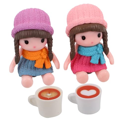minkissy 4 Stück Miniatur Kaffeetassen Set Realistische Puppenhaus Dekoration Detailgetreue Miniaturen für Kreative Küchen und Figuren Displays Kleber für Vielseitige Anwendungen von minkissy