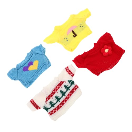 minkissy 4 Stück Plüschspielzeug Kleidung mit und Weihnachtsmuster DIY Zubehör für Kuscheltiere für Kreative Spielstunden und minkissy 4 Stück Plüschspielzeug Kleidung mit und Weihnachtsmuster DIY Zubehör für Kuscheltiere für Kreative Spielstunden und von minkissy