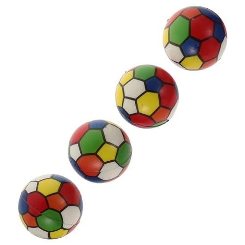 minkissy 4 Stück Stressball Fußball Squeeze PU Schaumstoff Stressabbau Party Fidget Toy Kompaktes Stress für Erwachsene Entspannung von minkissy