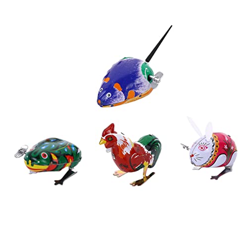 minkissy 4 Stück Teiliges Aufziehspielzeug aus Blech Bunte Springende Tierfiguren Sichere Up Tiere Robustes Metallspielzeug für Jungen und Mädchen Lustige Mechanische Spielzeuge minkissy 4 Stück Teiliges Aufziehspielzeug aus Blech Bunte Springende Tierfiguren Sichere Up Tiere Robustes Metallspielzeug für Jungen und Mädchen Lustige Mechanische Spielzeuge von minkissy