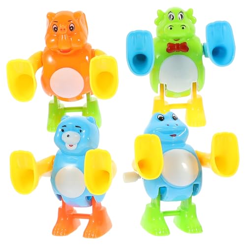 minkissy 4 Stück Teiliges Aufziehspielzeug für Cartoon Tumble Animal Wind Up Spielzeuge Pädagogisches und Farbdiscrimination Batteriefrei und Einfach zu Bedienen von minkissy