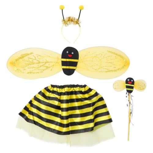 minkissy 4 Stück Teiliges Bienenkostüm Set für Flügeln Tutu Rock Zauberstab Verkleidung für Geburtstagsfeiern Schulveranstaltungen Rollenspiele Leicht Zufällige Farbe minkissy 4 Stück Teiliges Bienenkostüm Set für Flügeln Tutu Rock Zauberstab Verkleidung für Geburtstagsfeiern Schulveranstaltungen Rollenspiele Leicht Zufällige Farbe von minkissy