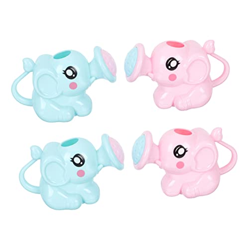 minkissy 4 Stück Teiliges Cartoon Badespielzeug Wassersprinkler Elefantenform Frei Leicht zu Greifen für Badewanne Rosa Hellblau von minkissy