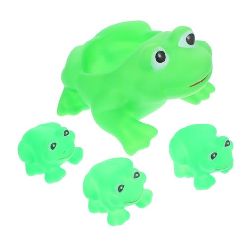 minkissy 4 Stück Teiliges Frosch Badespielzeug aus Sicherem Vinyl Weiche Oberfläche für Junge Mädchen Badewanne und Dusche Fördert Spielerisch Eltern Junge Mädchen Interaktion und von minkissy