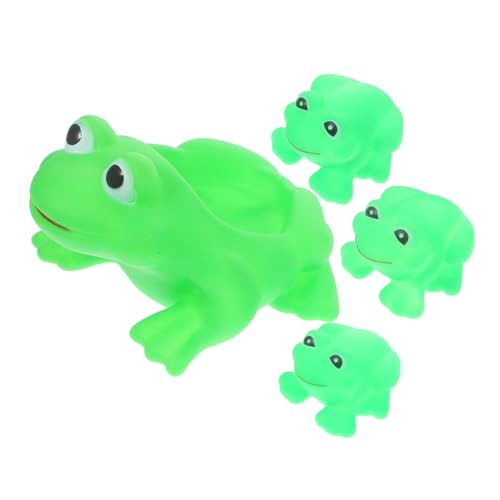 minkissy 4 Stück Teiliges Frosch Badespielzeug für Junge Mädchen Lustige Badewannenspielzeuge aus Freiem Material für Eltern Junge Mädchen Interaktion und im Badezimmer von minkissy