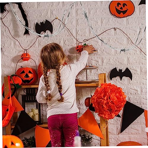 minkissy 4 Stück Teiliges Halloween Stacheldraht Deko Leichtes Realistisches Party für Halloween Partys Geisterhäuser Innen und Außenbereich Gruselige Barbed Wire Dekoration von minkissy